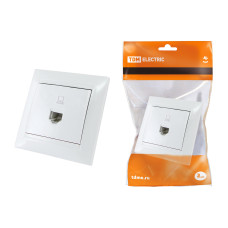 Розетка TDM компьютерная RJ45, белая "Лама"