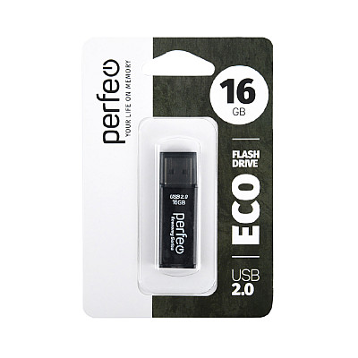 Perfeo USB флэш-диск 16GB E03 Black economy series