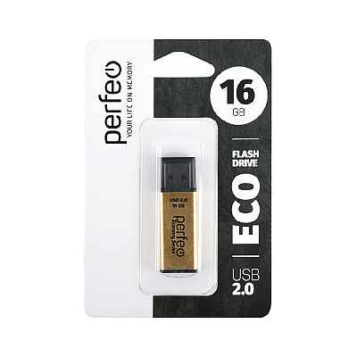 Perfeo USB флэш-диск 16GB E03 Gold economy series
