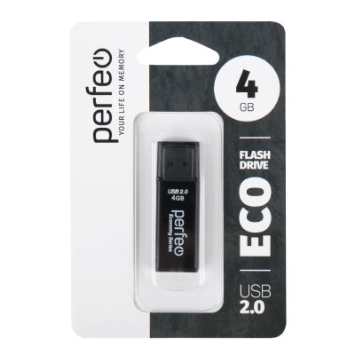 Perfeo USB флэш-диск 4GB E03 Black economy series