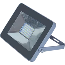 Прожектор светодиодный Ecola LED10,0W 220V 4200K IP65 тонкий Серебристо-серый 115x80x14