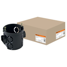 Установочная коробка СП D68х62мм, углубленная, саморезы, стык. узлы, черная, IP20, TDM /мин.20шт Установочная коробка СП D68х62мм, углубленная, саморезы, стык. узлы, черная, IP20, TDM /мин.20шт