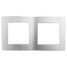 Рамка на 2 поста, Эра12, 12-5002-03 ЭРА алюминий /мин.пар.2шт