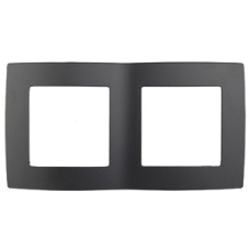 Рамка на 2 поста, Эра12, 12-5002-05 ЭРА антрацит /мин.пар.2шт Рамка на 2 поста, Эра12, 12-5002-05 ЭРА антрацит /мин.пар.2шт