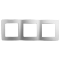 Рамка на 3 поста, Эра12, 12-5003-03 ЭРА алюминий 15/150 Рамка на 3 поста, Эра12, 12-5003-03 ЭРА алюминий 15/150