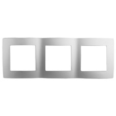 Рамка на 3 поста, Эра12, 12-5003-03 ЭРА алюминий 15/150