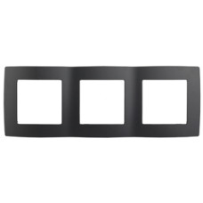 Рамка на 3 поста, Эра12, 12-5003-05 ЭРА антрацит 15/150