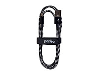 PERFEO Кабель USB2.0 A вилка - Micro USB вилка, черно-белый, длина 3 м. (U4802) /50