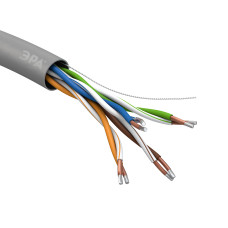 Кабель витая пара ЭРА U/UTP 4x2x24 AWG Cat5e CCA PVC 305 м SIMPLE 1/2