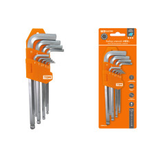 Набор ключей "HEX" 9 шт.: 1.5-10 мм,длинные с шаром,(держатель в блистере),CR-V сталь"Алмаз"TDМ 8/32