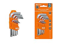 Набор ключей "HEX" 9 шт.: 1.5-10 мм, короткие, (держатель в блистере), CR-V сталь "Алмаз" TDM 8/40