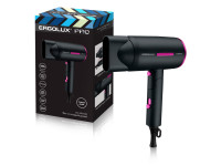 Фен со складной ручкой ELX-HD13-C02 черный/розовый PRO (1600 Вт, 220-240В) ERGOLUX