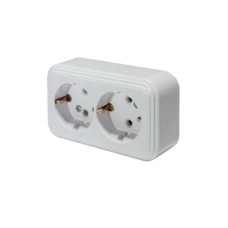 Розетка 2м ЗК RA 16-238-Б (пластик) Розетка 2м ЗК RA 16-238-Б (пластик)