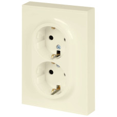 Розетка ЭРА Arktik 16-2104-02 двойная с заземлением 2X2P+E Schuko 16А-250В слоновая кость Розетка ЭРА Arktik 16-2104-02 двойная с заземлением 2X2P+E Schuko 16А-250В слоновая кость
