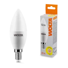 WOLTA Лампа светодиодная C37 12Вт 1050лм 3000К Е14 2/50