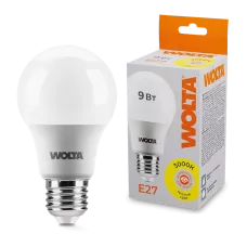 WOLTA Лампа светодиодная A60 9Вт 800лм Е27 3000К 3/50