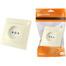 Розетка TDM с з/ш 2П 10А 250В, сл. кость "Лама"