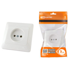 Розетка 2П 10А 250В белая "Ильмень" TDM /мин.пар.3шт