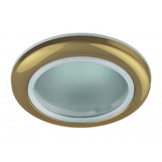 Светильник встраиваемый влагозащищенный ЭРА WR1 GD MR16,12V, 50W, IP44, d92 мм золото 100/2000