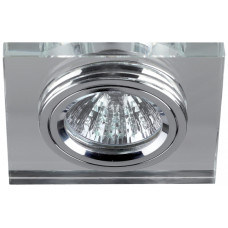 Точечный светильник ЭРА DK8 CH/WH MR16,12V, 50W, декор стекло квадрат, хром/зеркальный /50 Точечный светильник ЭРА DK8 CH/WH MR16,12V, 50W, декор стекло квадрат, хром/зеркальный /50