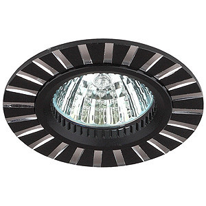 Точечный светильник ЭРА KL30 AL/BK MR16,12V, 50W, алюминиевый, черный/серебро 10/50/2400