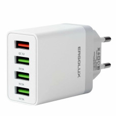 Сетевой адаптер ELX-РA02QC-C01 Ergolux 36Вт 4USB, 100-220В, 5-9V/3А, 1QC+3/3А белый Сетевой адаптер ELX-РA02QC-C01 Ergolux 36Вт 4USB, 100-220В, 5-9V/3А, 1QC+3/3А белый