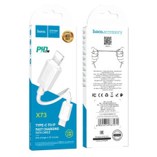Кабель X73 Lightning-Type-C PD белый, 1 метр hoco 1/31/310 Кабель X73 Lightning-Type-C PD белый, 1 метр hoco 1/31/310