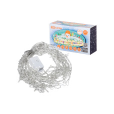 Гирлянда светодиодная "Бахрома" 1,9х0,5 м, 68LED, белый, 8 режимов, 250 В, IP20, TDM