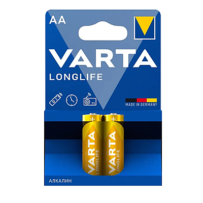 Батарейка VARTA Longlife AA LR6  Alkaline BL 2