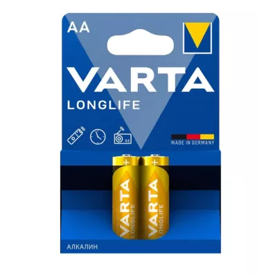 Батарейка VARTA Longlife AA LR6  Alkaline BL 2 2/20/100