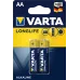 Батарейка VARTA Longlife AA LR6  Alkaline BL 2 2/20/100