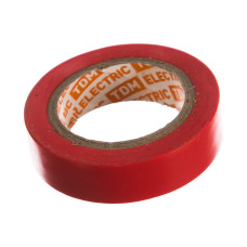 Изолента TDM ПВХ 0,13*15мм, 10м, красная, 10 /мин.пар.5шт