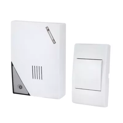 Беспроводной звонок TDM ЗББ-Н-11/2-32М, "народный", на батарейках 32 м, кнопка IP30, 2х1,5В АА 1/100