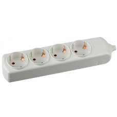 Колодка розеточная 4 гнезда K-4e, зазeмл ЭРА /10/40/1200