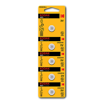Батарейка Kodak CR2016-5BL /60/240  (30411555)