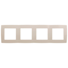 Рамка на 4 поста, Эра12, 12-5004-02 ЭРА слоновая кость 10/100