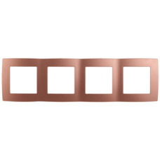 Рамка на 4 поста, Эра12, 12-5004-14 ЭРА медь 10/100 ЦЕНА▼