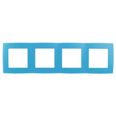 Рамка на 4 поста, Эра12, 12-5004-28 ЭРА голубой 10/100 ЦЕНА ▼