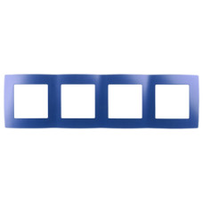 Рамка на 4 поста, Эра12, 12-5004-29 ЭРА ультрамарин 10/100 ЦЕНА ▼