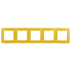 Рамка на 5 постов, Эра12, 12-5005-21 ЭРА жёлтый 10/100 ЦЕНА ▼