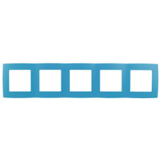 Рамка на 5 постов, Эра12, 12-5005-28 ЭРА голубой 10/100 ЦЕНА ▼