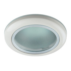 Светильник встраиваемый влагозащищенный ЭРА WR1 WH MR16,12V, 50W, IP44, d92 мм  белый 10/100/1400