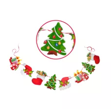 Гирлянда бумажная "Рождество" фигурки: 18*21см х 8 шт, длина 3м 12/144