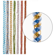 Мишура "Спираль двухцветная" № 21 2мх35мм без проволоки цвет ассорти /100 Мишура "Спираль двухцветная" № 21 2мх35мм без проволоки цвет ассорти /100