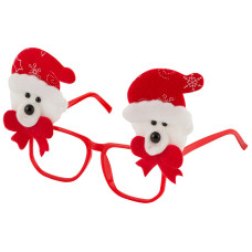 Очки "Санты" материал: пластмасса, полиэстер, размер: 15*10,5см Очки "Санты" материал: пластмасса, полиэстер, размер: 15*10,5см