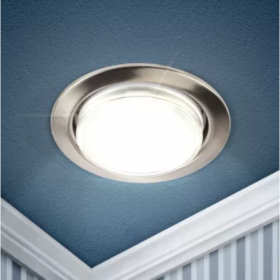 Точечный светильник ЭРА KL35 SN-10 GХ53, 220V, макс 15W,сатин никель (упаковка 10 шт)