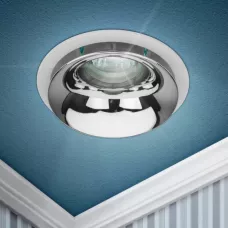 Точечный светильник ЭРА KL103 WH/CH MR16 GU5.3 белый хром