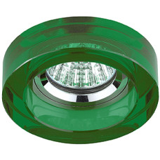Точечный светил. ЭРА DK38 CH/GR MR16 12V/220V, 50W, дек. кругл "толст.стекло", хром/зелёный /3 ЦЕНА▼