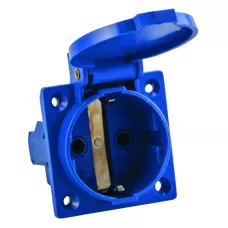 112 Розетка панельная скрытая с крышкой 2Р+PЕ 16А 220В IP44 EKF