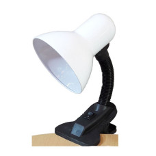 Настольный светильник LE TL-108 WHITE 230V 60W E27 белый прищепка (пакет) 1/36 Настольный светильник LE TL-108 WHITE 230V 60W E27 белый прищепка (пакет) 1/36